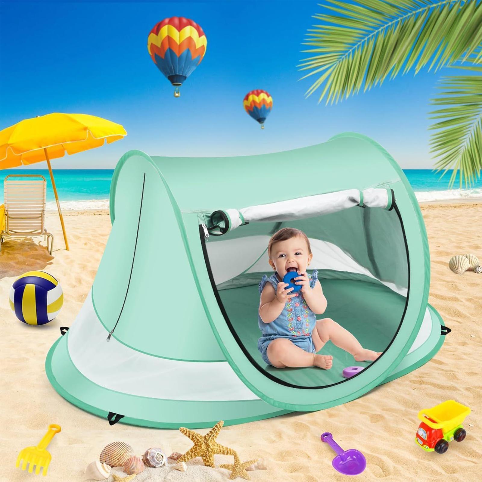 Kids Outdoor Tent - Strandzelt für Kleinkinder, UV-beständiges, faltbares Pop-Up-Kuppelzelt