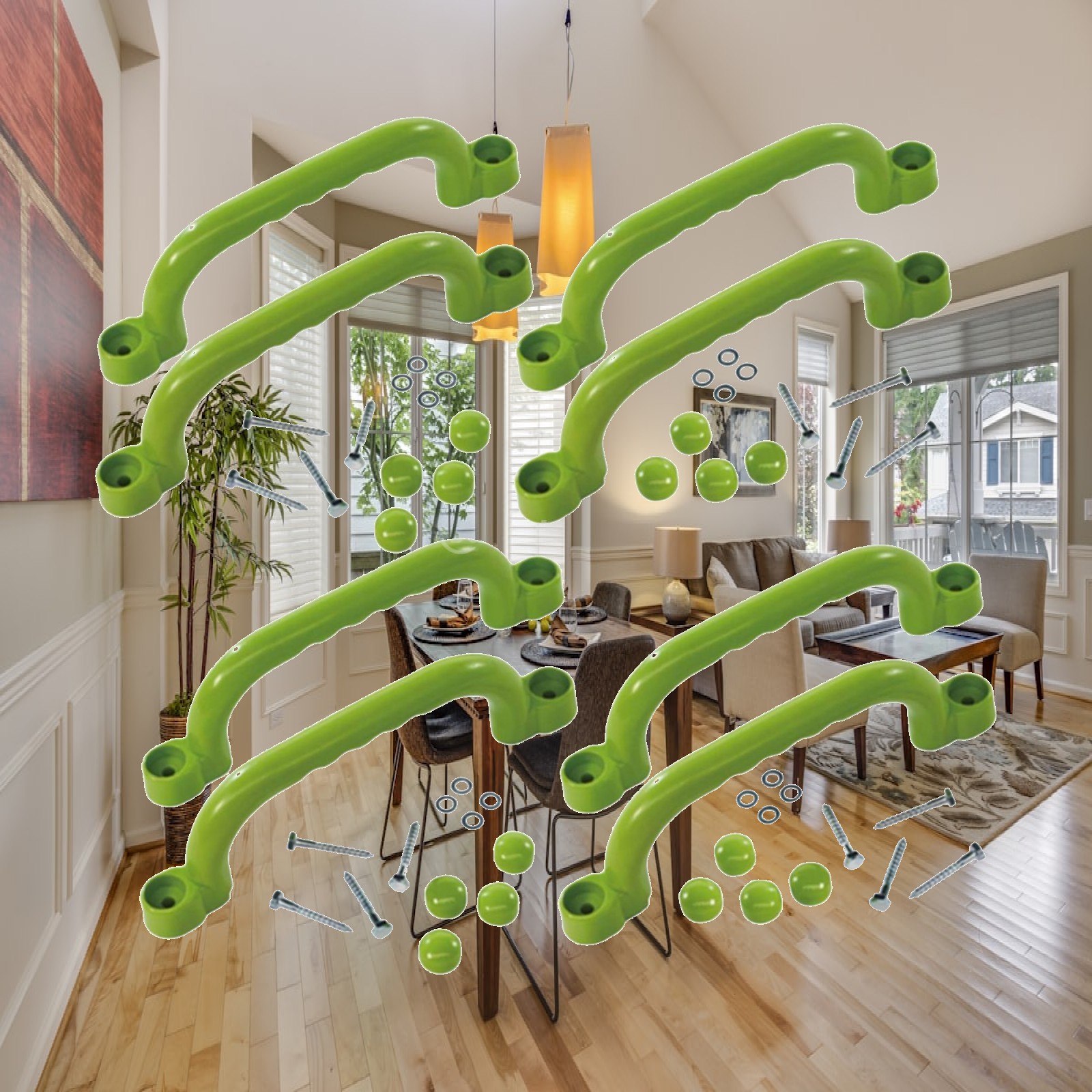 Kids Outdoor House Accessories - 8x Klettergriffe Kindergeschenke Greifgriffe für Kinder