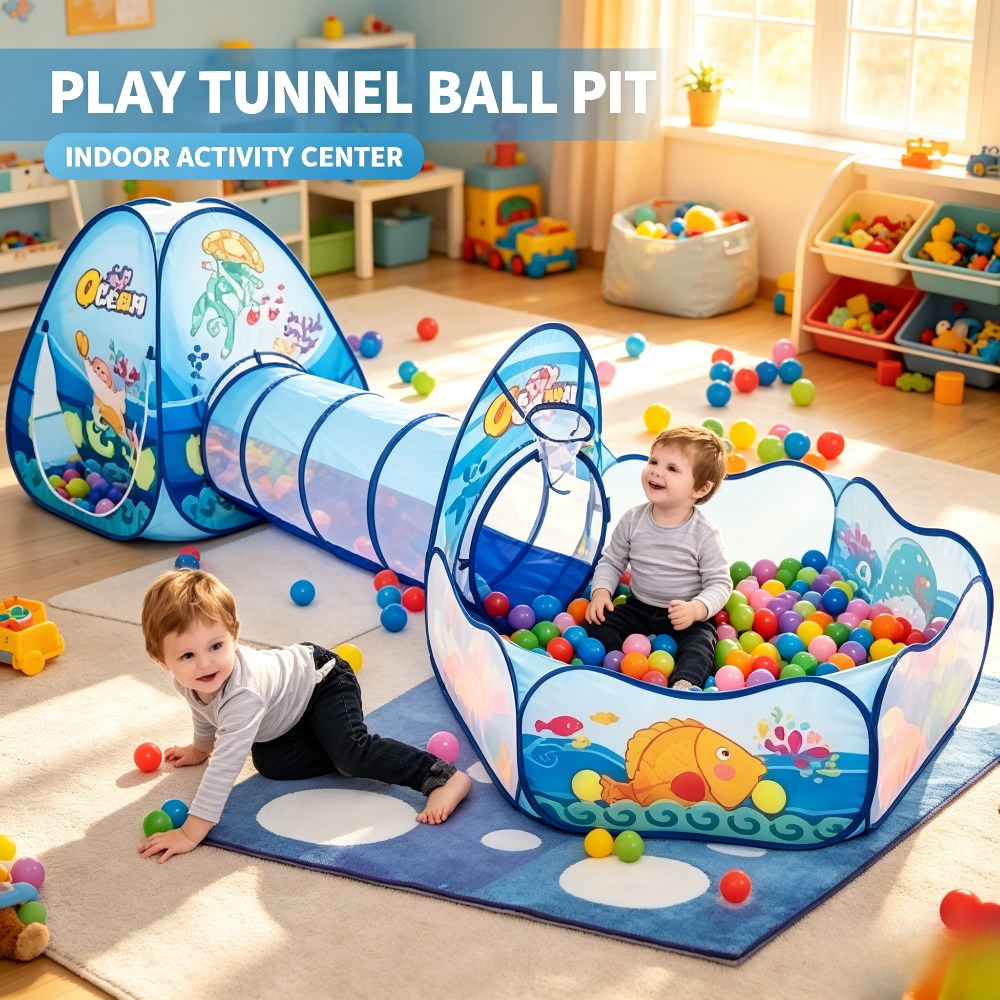 Kids Outdoor Tent - Kinder-Bällebad Baby-Laufstall Tragbares Zelt Krabbeltunnel Innen-