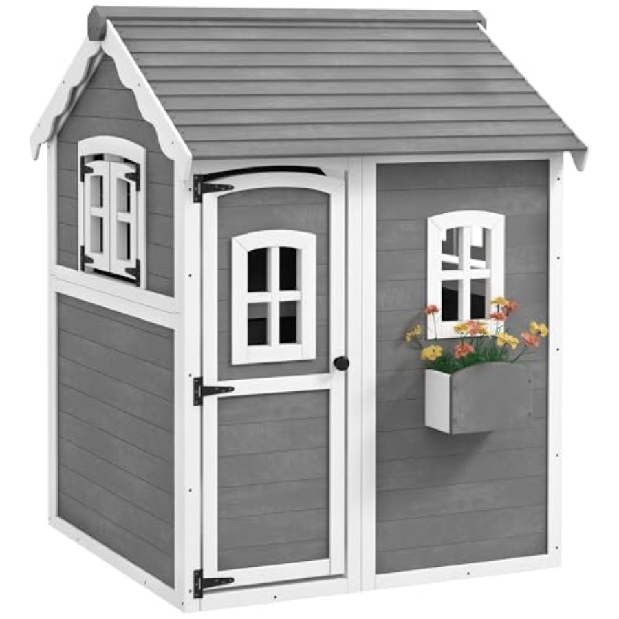 Kids Outdoor Flooring - Outdoor-Holzspielhaus für Kinder im Alter von