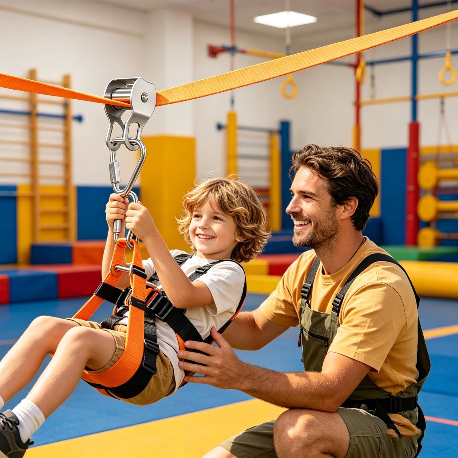 Kids Outdoor Play Yard - Seilrutsche für Kinder: Balancespaß-Spielzeug, Outdoor-Spielset, Slacklines