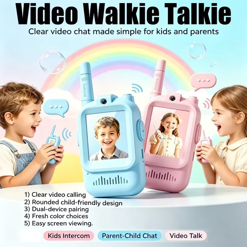 Kids Outdoor Lounge Set - NEUE Kinder-Video-Walkie-Talkies 2er-Pack Wiederaufladbare Gegensprechanlage mit