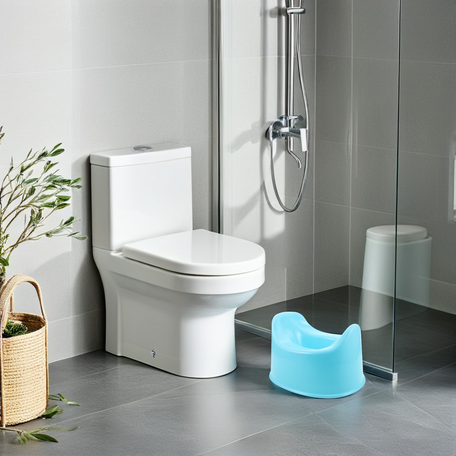 Kids Outdoor Urinal - Tragbare Kinder-Toilette, Kleinkind-Töpfchen, tragbare Reisetoilette, himmelblau,