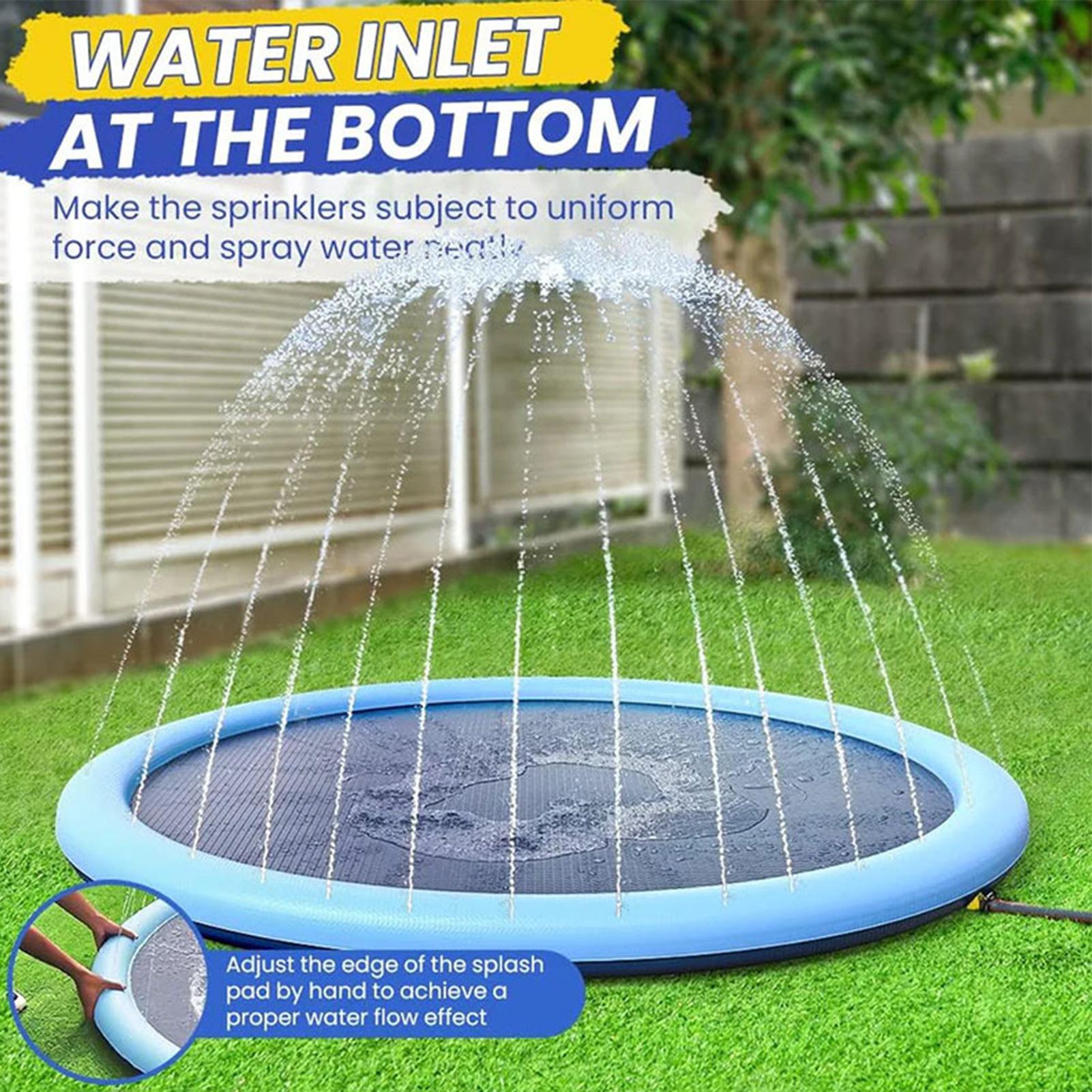 Kids Outdoor Water Sprinkler - 150cm Outdoor Kinder Sprinkler-Spielmatte Rasen Strand