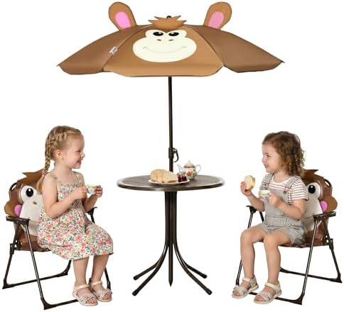 Kids Outdoor Chair And Table - Kinder Tisch- und Stuhl-Set Picknicktisch mit