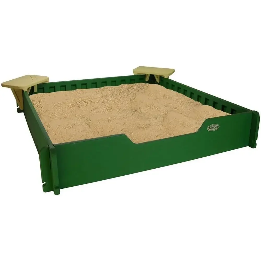 Kids Outdoor Sandbox - 5x5 SandLock Kunststoff-Sandkasten oder Outdoor-Spielplatz für
