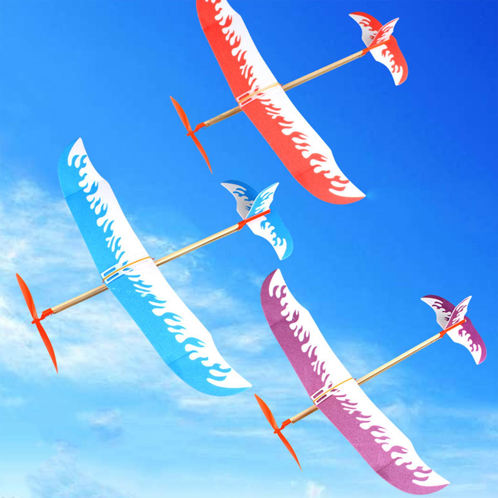 Kids Outdoor Adventure - Gummiband-Flugzeuge Angetriebenes Segelflugzeug-Set Flugspiele für Kinder