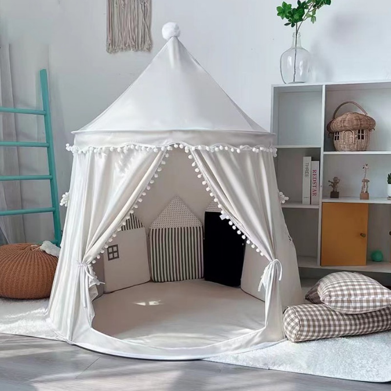 Kids Outdoor House Accessories - Großes Tipi-Zelt für Kinder, zusammenklappbares Spielzeugzelt,