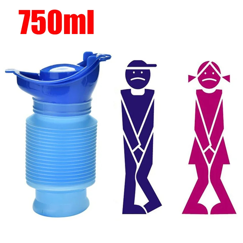 Kids Outdoor Urinal - 750ml Erwachsenen-Urinal, tragbare, zusammenklappbare, persönliche mobile