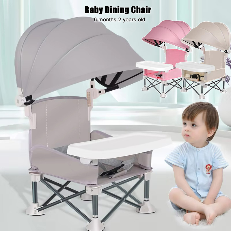 Kids Outdoor Chair And Table - Baby faltbarer Esszimmerstuhl aus Aluminiumlegierung, Kinder-Esstisch,