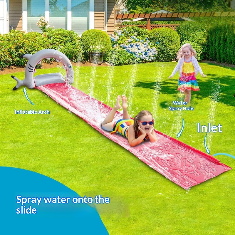 Aufblasbare Wal-Wasserrutsche  – Kids Outdoor Water Sprinkler Bewertung und Preis
