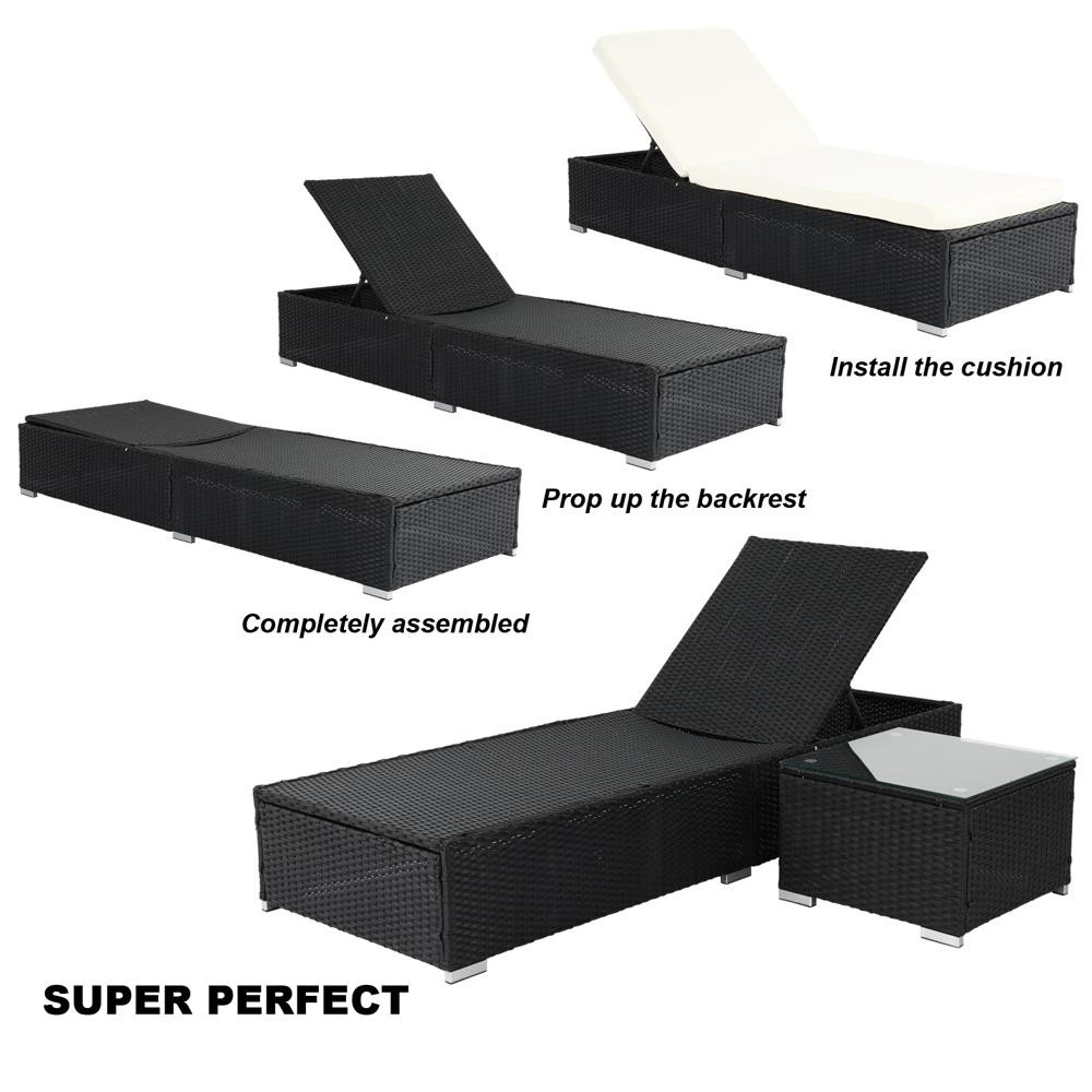 Gartenmöbel Verstellbare PE-Ra – Kids Outdoor Lounge Furniture Bewertung und Preis
