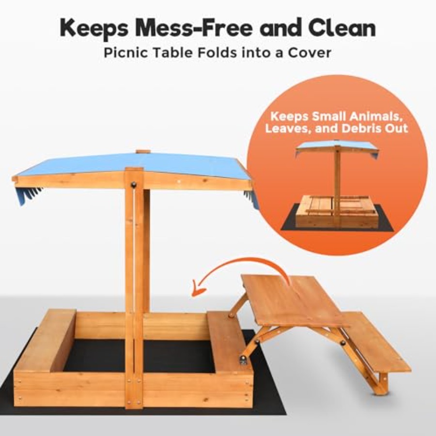 Garten-Sandkasten aus Holz für – Kids Outdoor Sandbox Bewertung und Preis