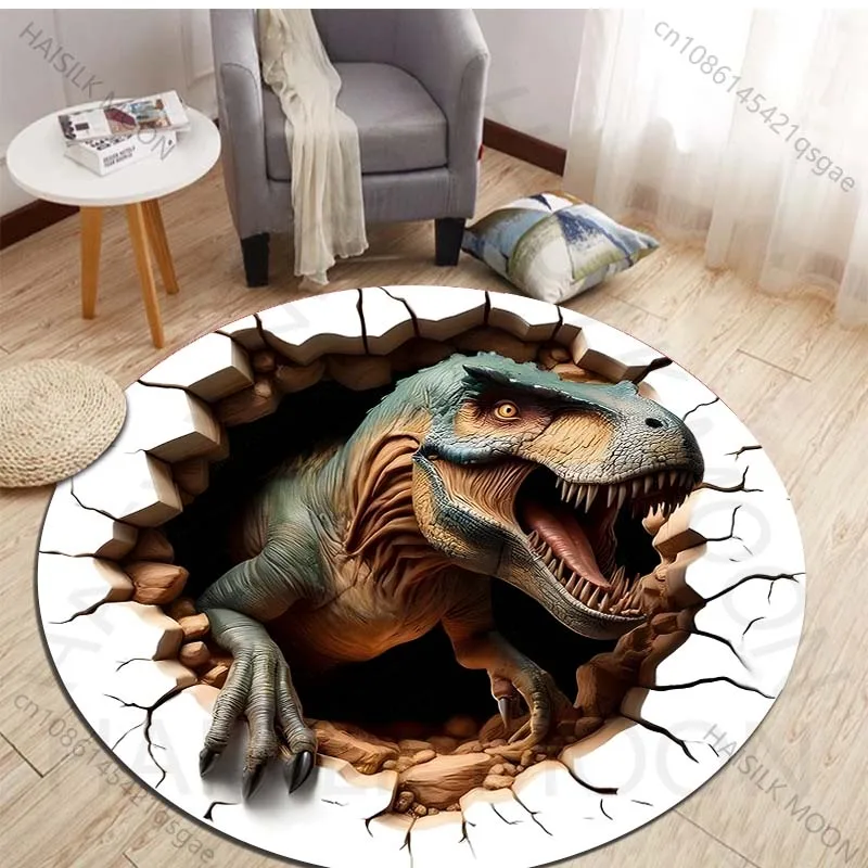 HD 3D-Dinosaurier-Druck, runde – Kids Outdoor Flooring Bewertung und Preis