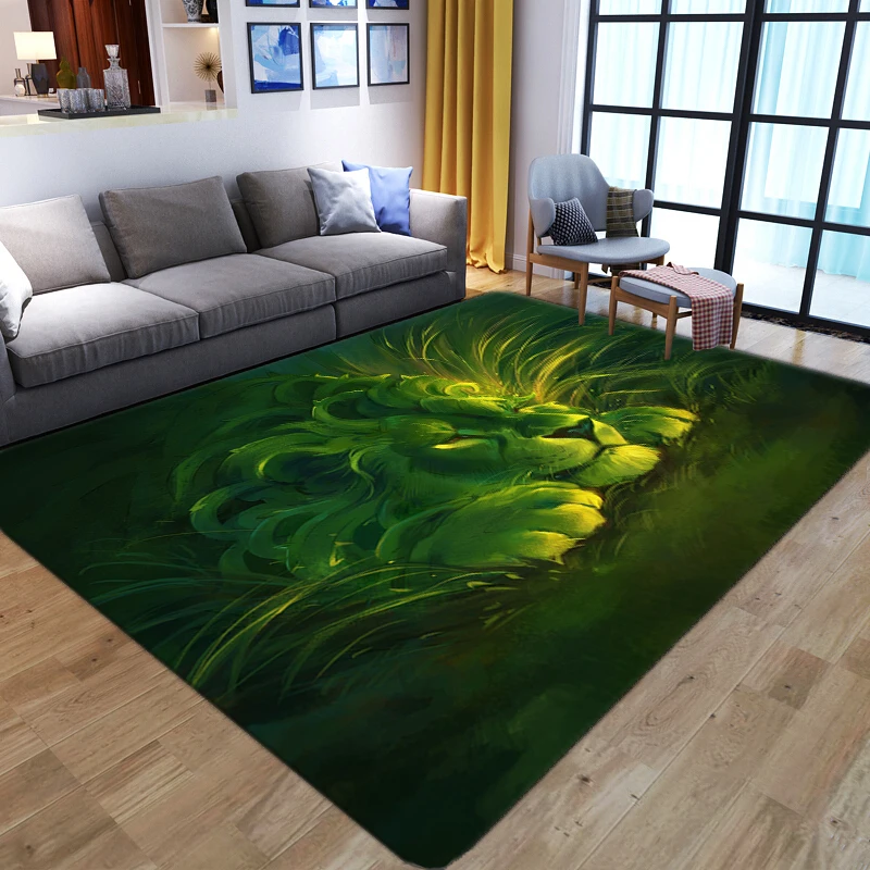 Cartoon Tier Löwe 3D Teppiche  – Kids Outdoor Floor Cushions Bewertung und Preis