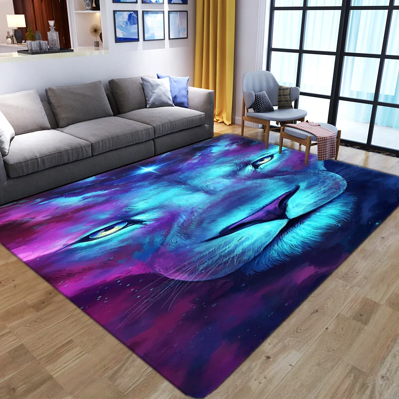 Cartoon Tier Löwe 3D Teppiche  – Kids Outdoor Floor Cushions Bewertung und Preis