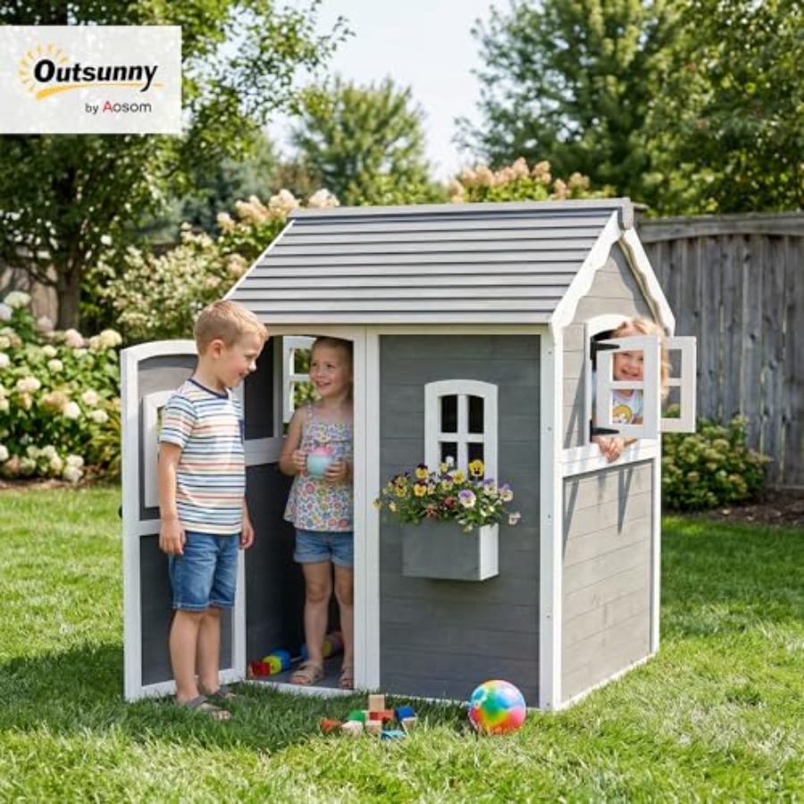 Outdoor-Holzspielhaus für Kind – Kids Outdoor Flooring Bewertung und Preis