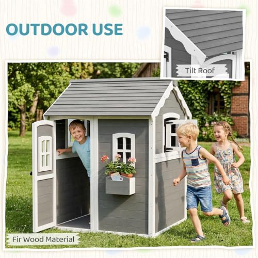 Outdoor-Holzspielhaus für Kind – Kids Outdoor Flooring Bewertung und Preis