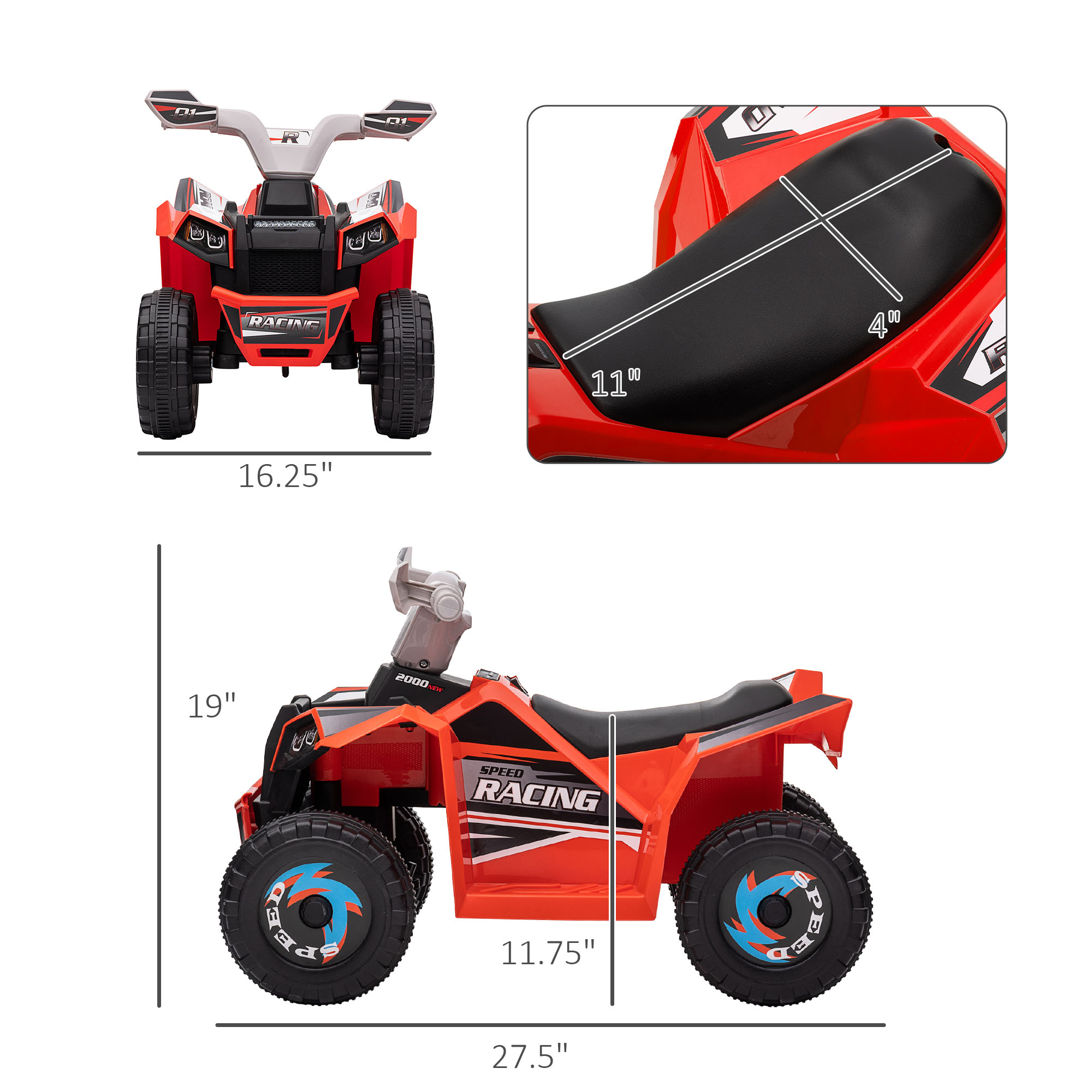 6V Elektroauto für Kinder mit  – Kids Outdoor Play Yard Bewertung und Preis