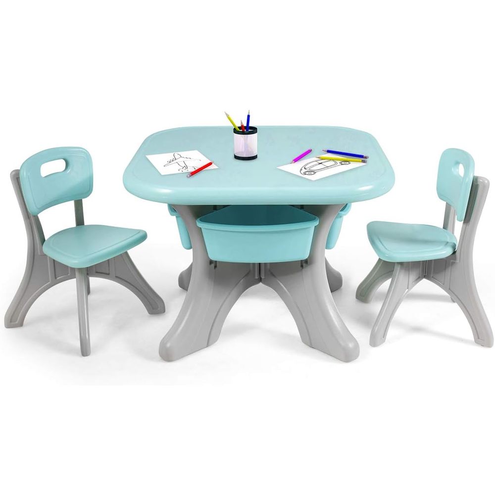 Kindertisch und -stühle, 3-tei – Kids Outdoor Chair And Table Bewertung und Preis